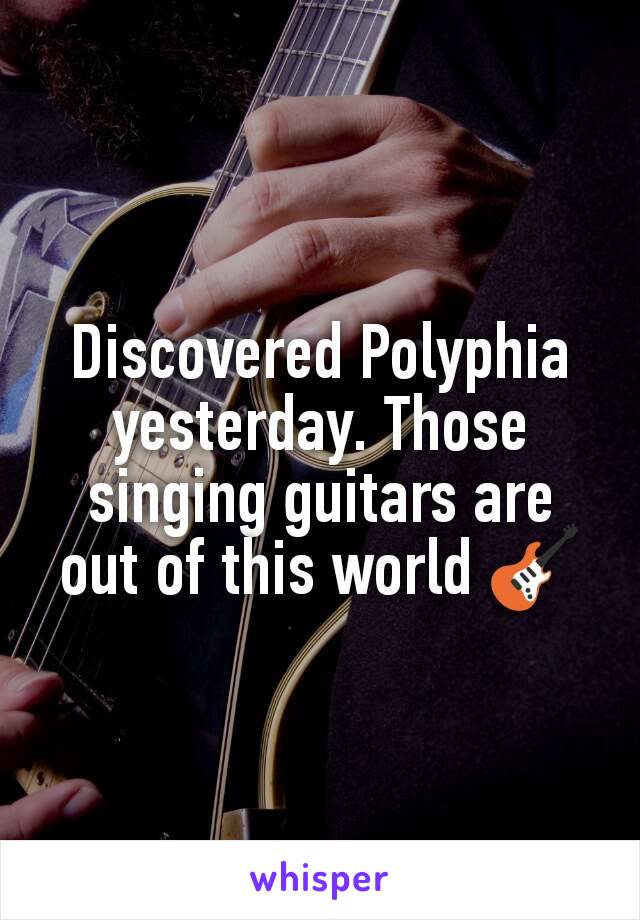 Discovered Polyphia yesterday. Those singing guitars are out of this world 🎸