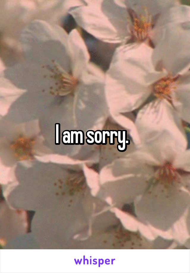 I am sorry.  
