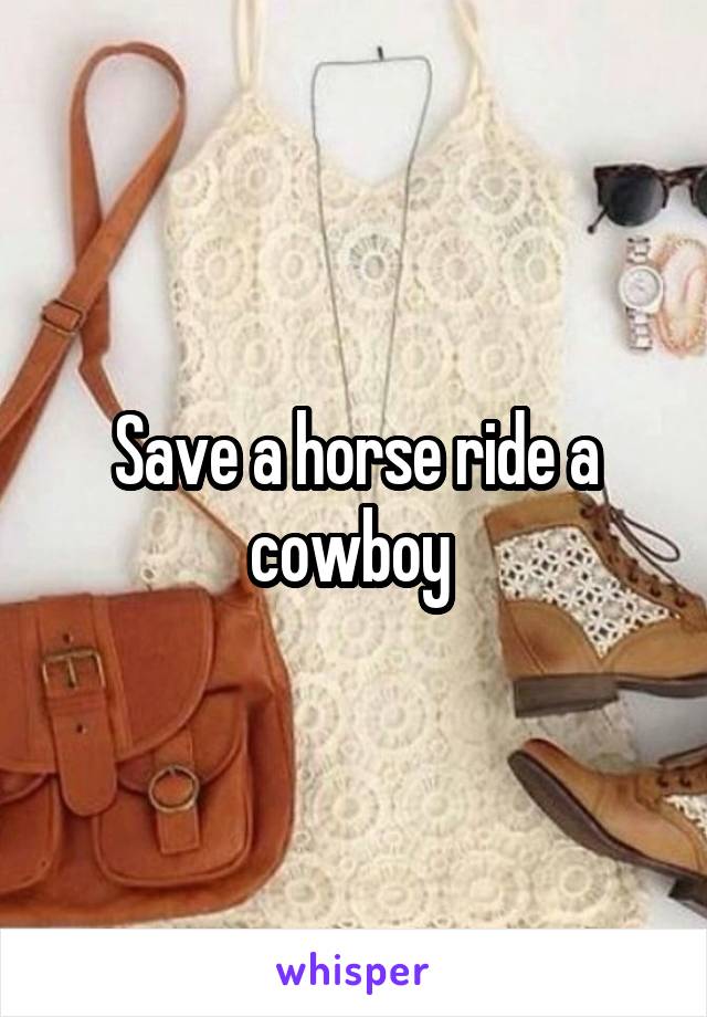 Save a horse ride a cowboy 