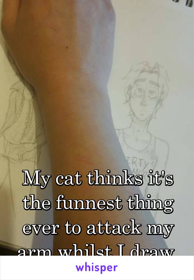 





My cat thinks it's the funnest thing ever to attack my arm whilst I draw.