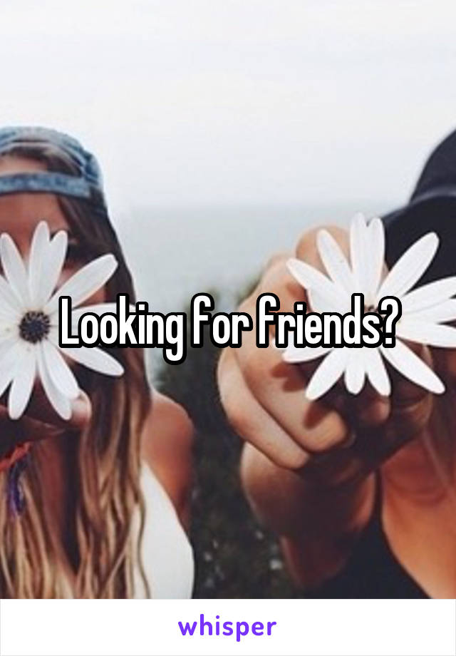 Looking for friends?