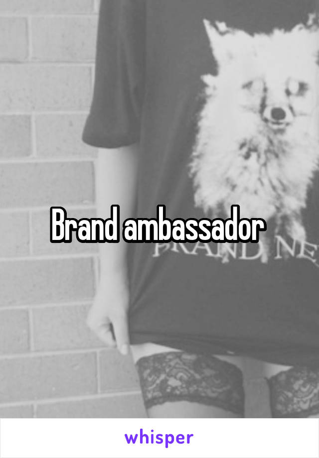 Brand ambassador 