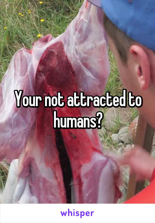 Your not attracted to humans?