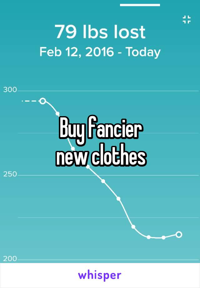 Buy fancier
new clothes