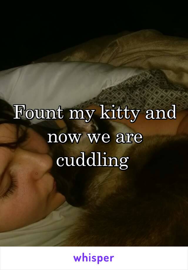 Fount my kitty and now we are cuddling 