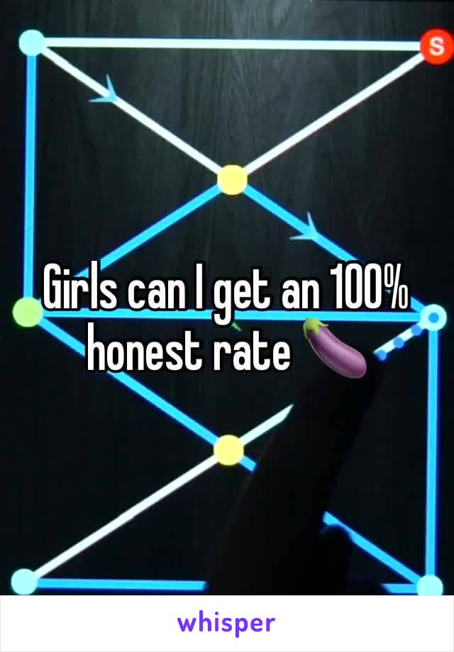 Girls can I get an 100% honest rate 🍆