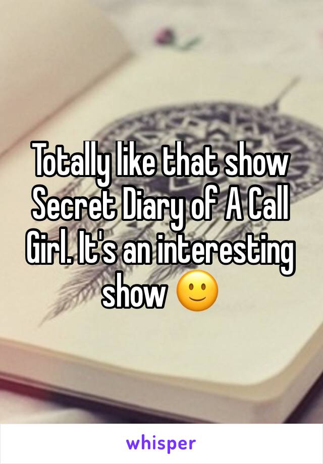 Totally like that show Secret Diary of A Call Girl. It's an interesting show 🙂
