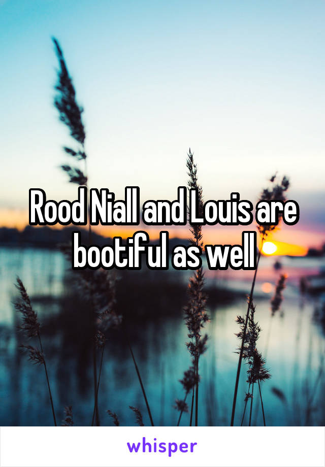 Rood Niall and Louis are bootiful as well