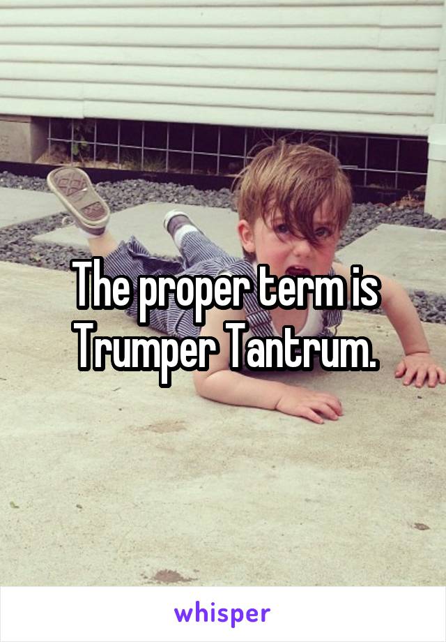 The proper term is Trumper Tantrum.