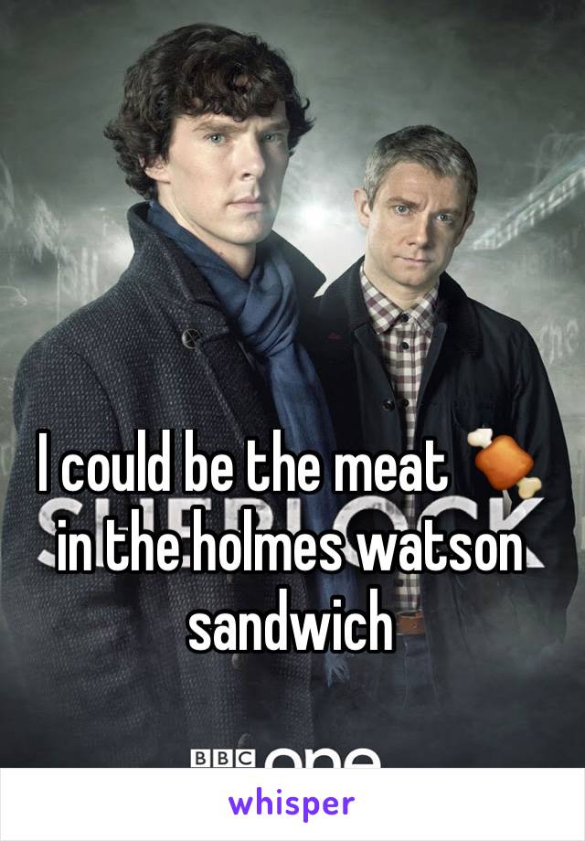 I could be the meat 🍖 in the holmes watson sandwich 