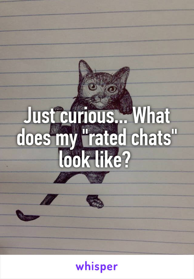 Just curious... What does my "rated chats" look like? 