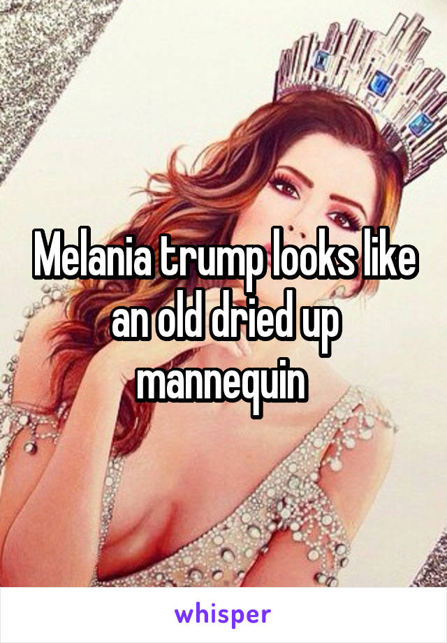 Melania trump looks like an old dried up mannequin 