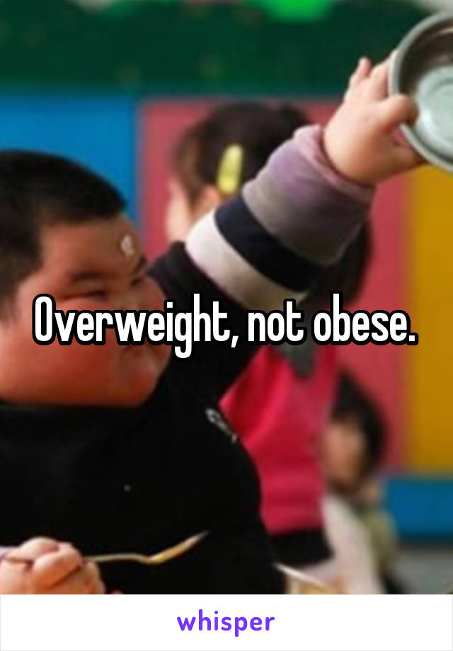 Overweight, not obese. 