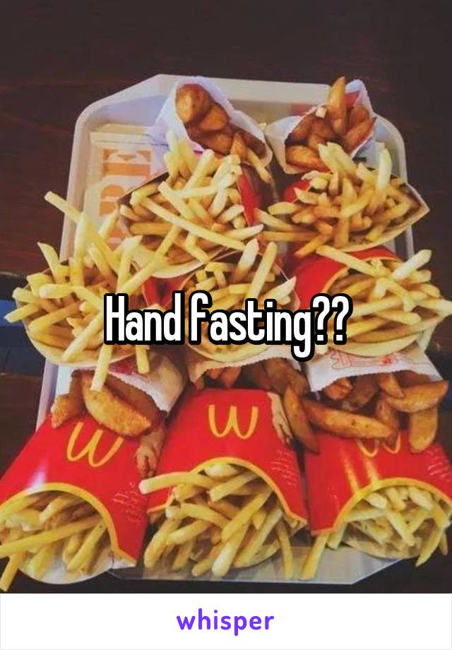 Hand fasting??