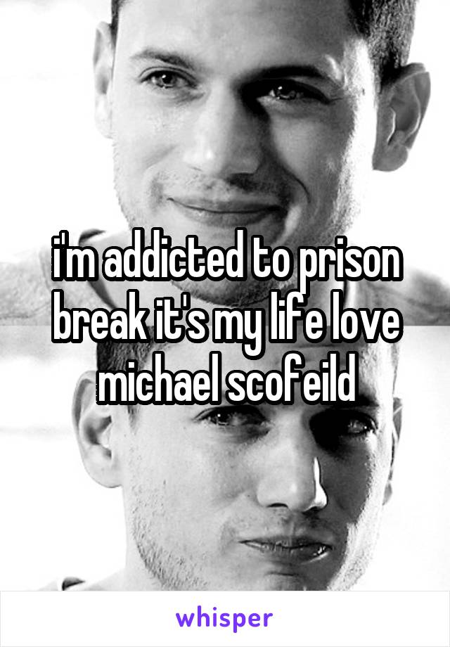 i'm addicted to prison break it's my life love michael scofeild