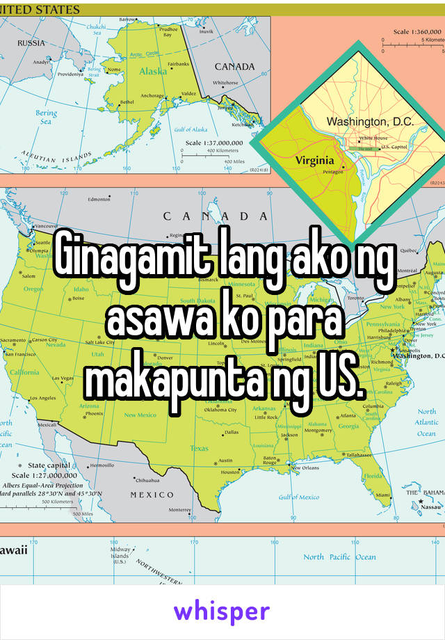 Ginagamit lang ako ng asawa ko para makapunta ng US.