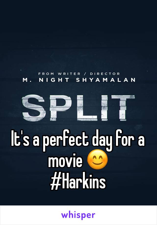 It's a perfect day for a movie 😊
#Harkins