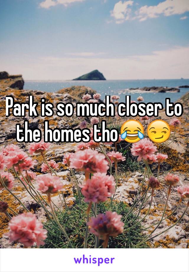 Park is so much closer to the homes tho😂😏