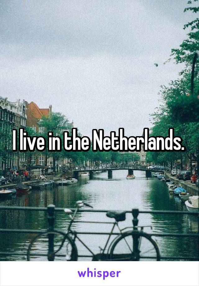 I live in the Netherlands. 