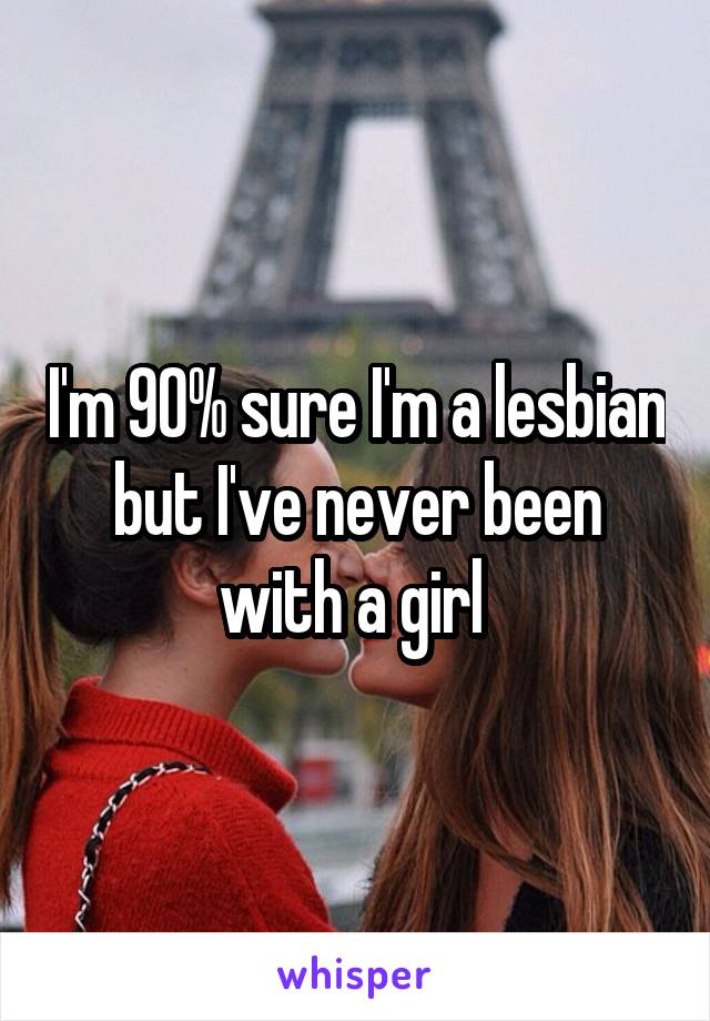 I'm 90% sure I'm a lesbian but I've never been with a girl 