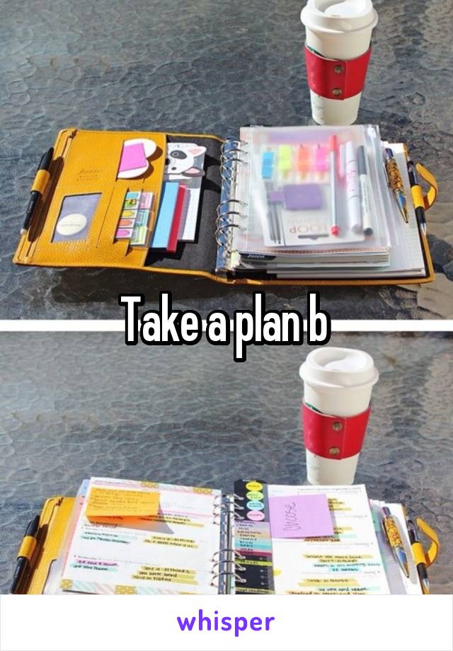 Take a plan b 