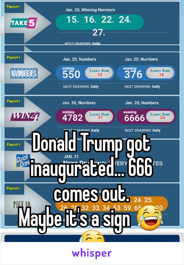 Donald Trump got inaugurated... 666 comes out.
Maybe it's a sign 😂😅