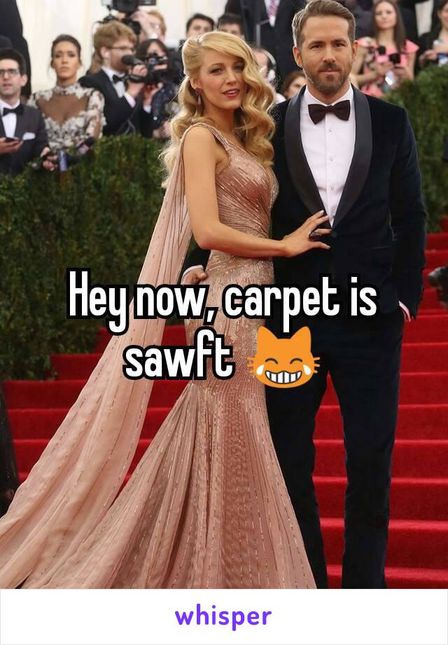 Hey now, carpet is sawft 😹