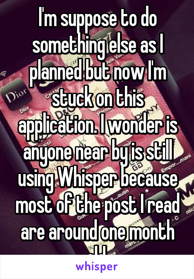 I'm suppose to do something else as I planned but now I'm stuck on this application. I wonder is anyone near by is still using Whisper because most of the post I read are around one month old.