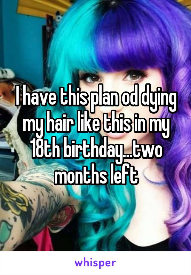 I have this plan od dying my hair like this in my 18th birthday...two months left