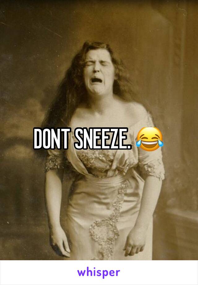 DONT SNEEZE. 😂