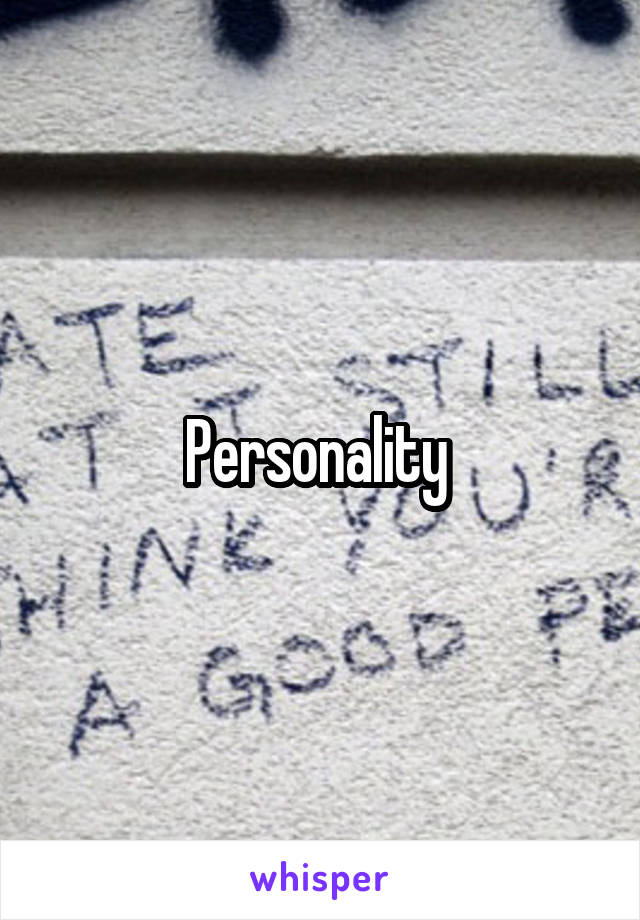 Personality 