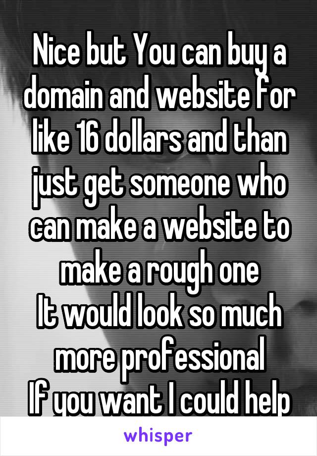 Nice but You can buy a domain and website for like 16 dollars and than just get someone who can make a website to make a rough one
It would look so much more professional
If you want I could help