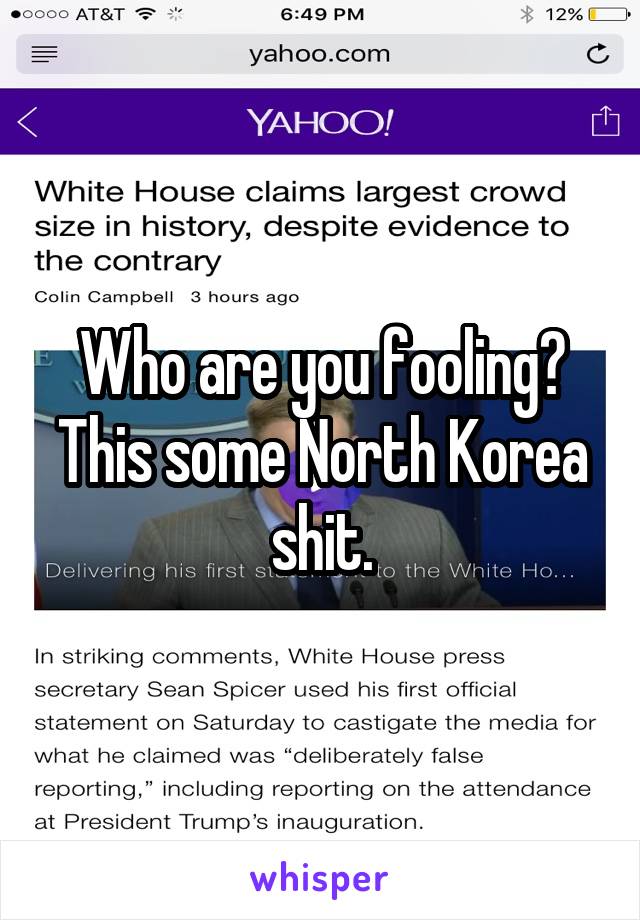 Who are you fooling? This some North Korea shit.