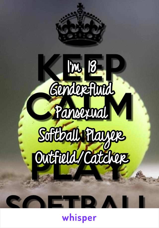 I'm 18
Genderfluid
Pansexual
Softball Player
Outfield/Catcher