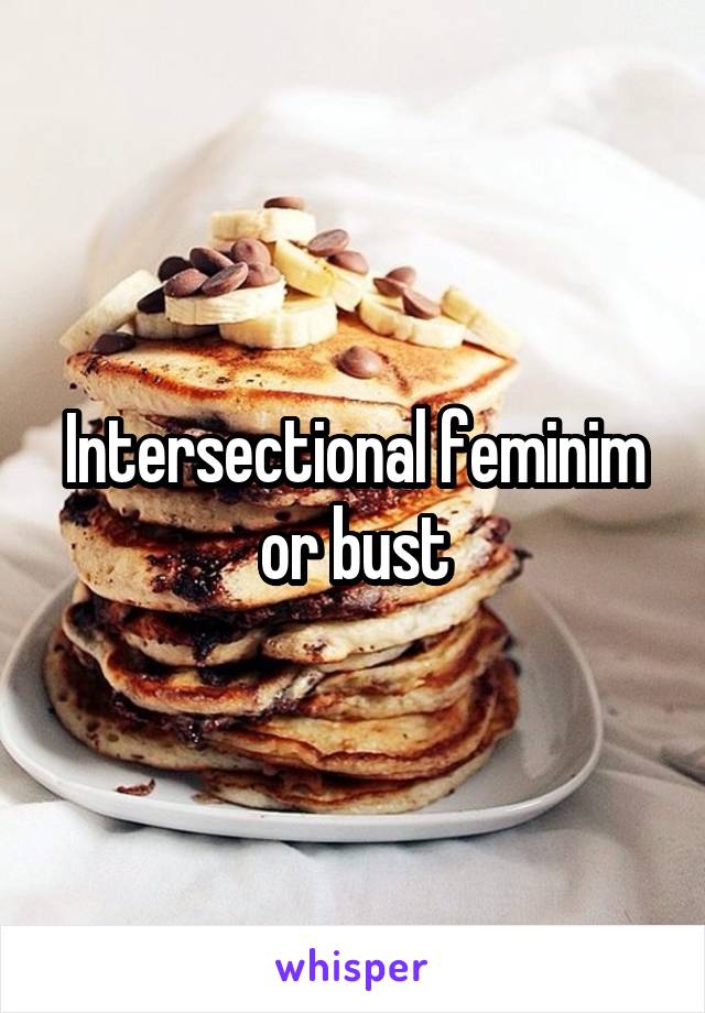 Intersectional feminim or bust