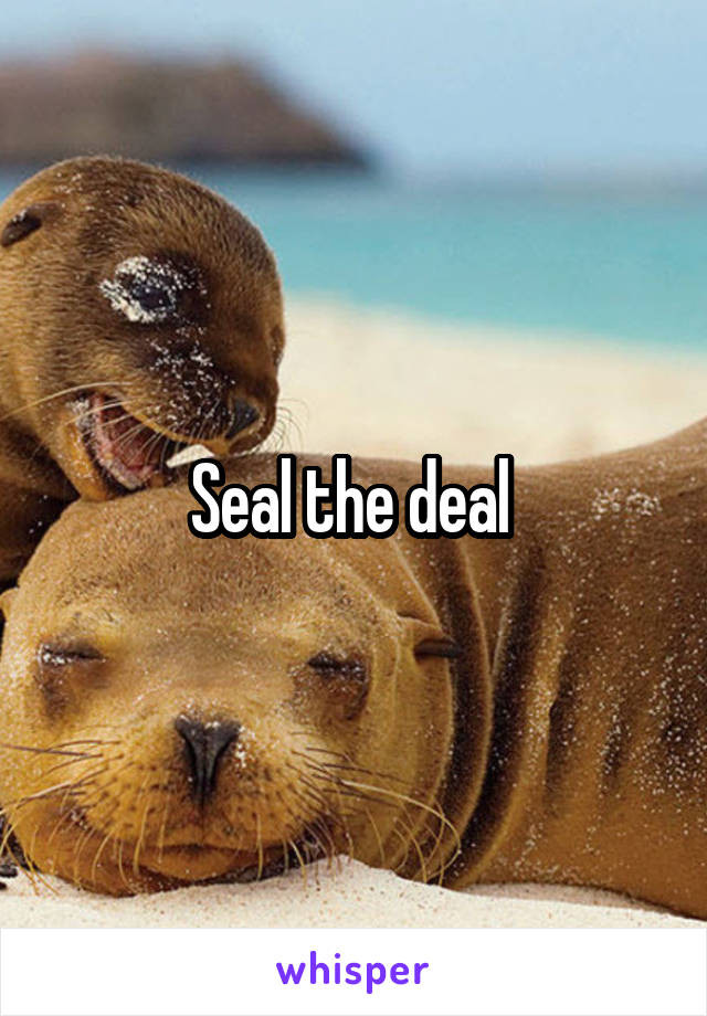 Seal the deal 