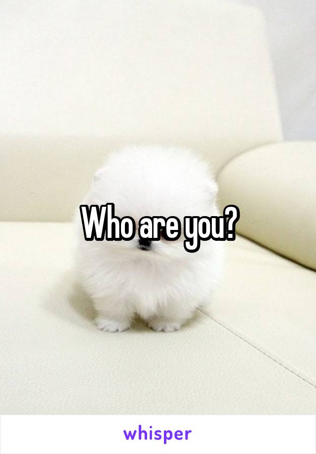 Who are you?