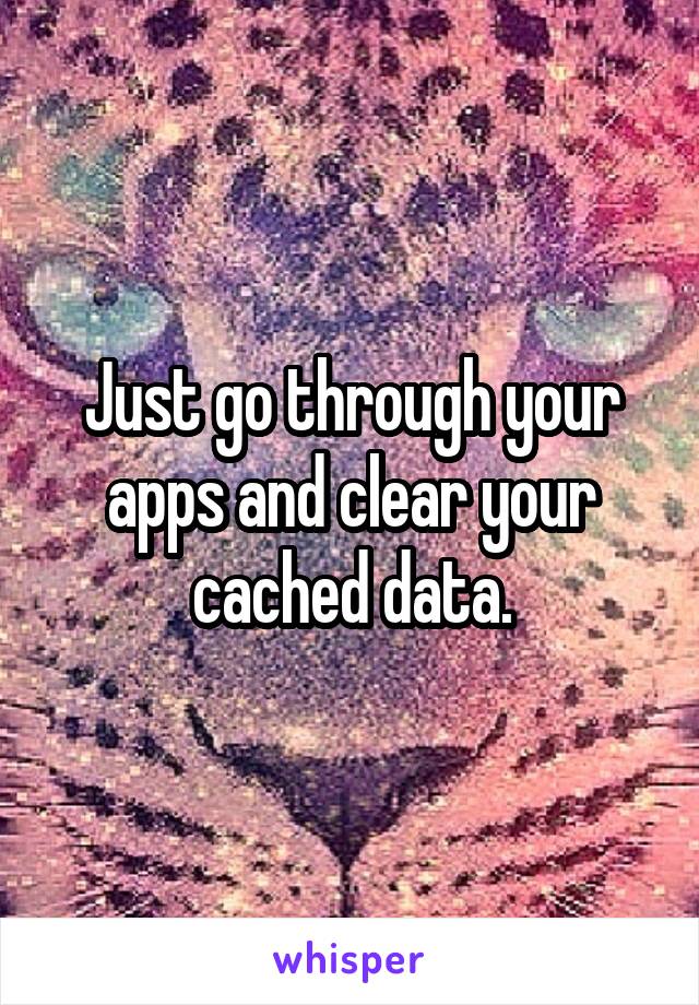 Just go through your apps and clear your cached data.