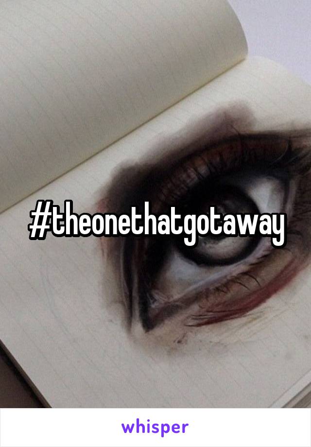 #theonethatgotaway