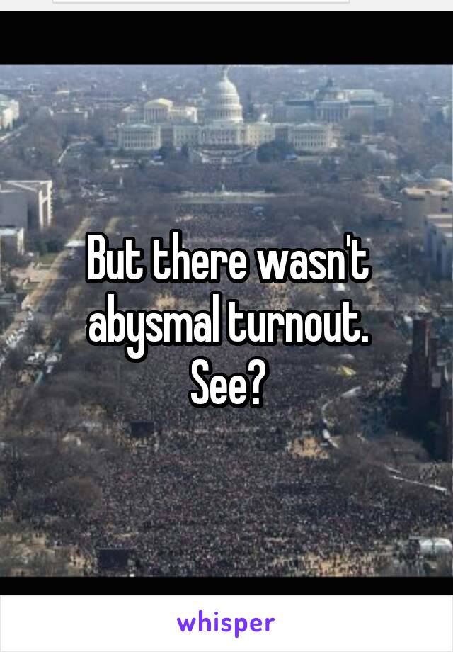 But there wasn't abysmal turnout.
See?