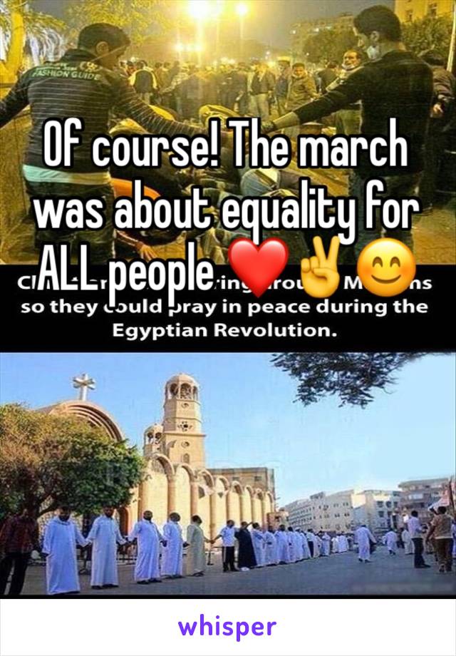 Of course! The march was about equality for ALL people ❤️✌️😊