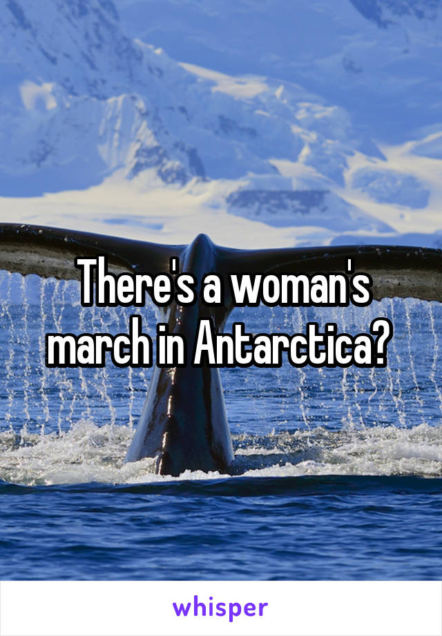 There's a woman's march in Antarctica? 