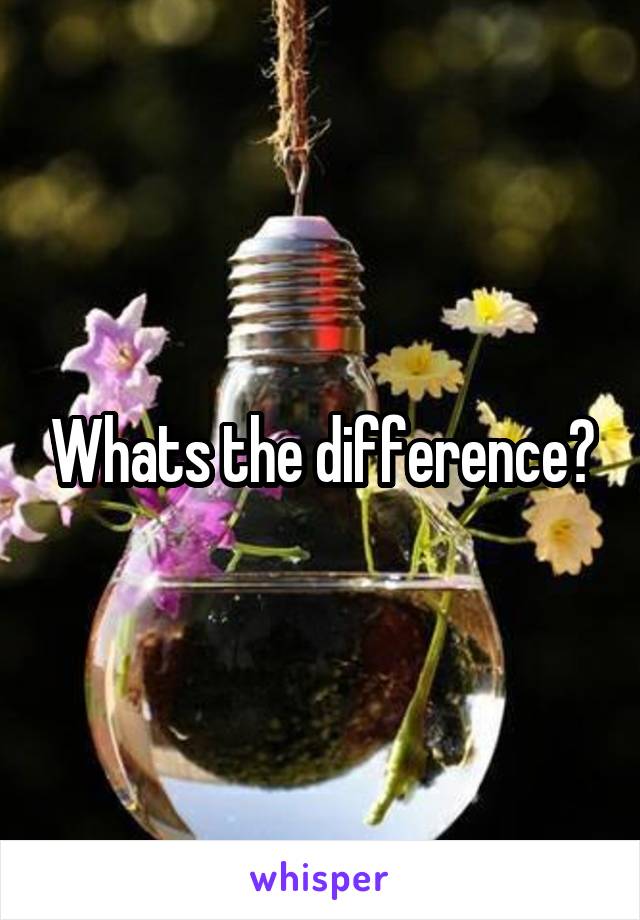 Whats the difference?