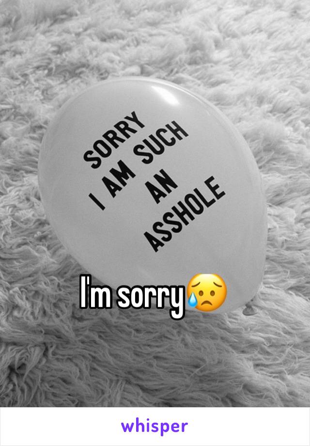 I'm sorry😥