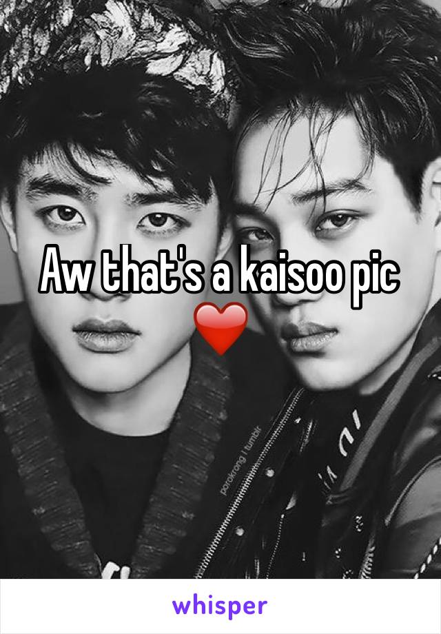 Aw that's a kaisoo pic ❤️