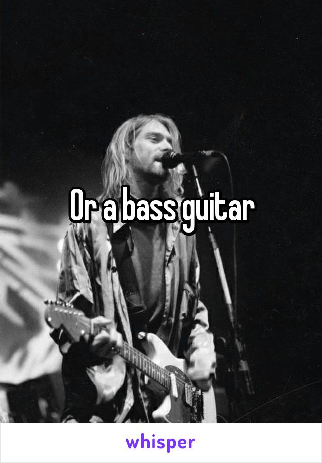 Or a bass guitar
