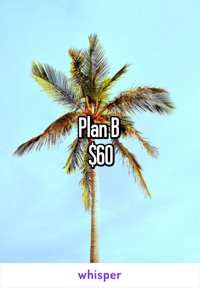 Plan B 
$60
