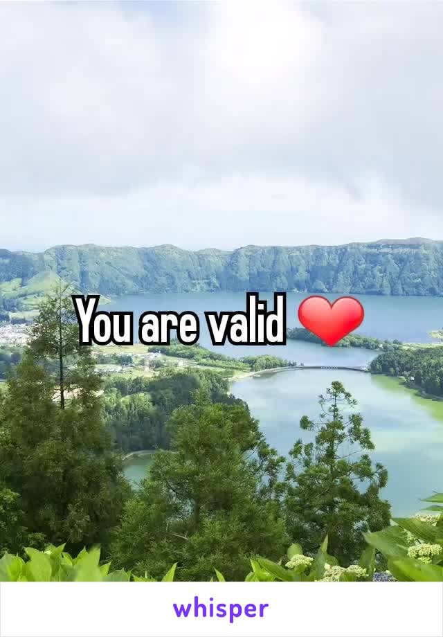 You are valid ❤