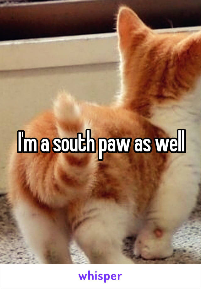 I'm a south paw as well