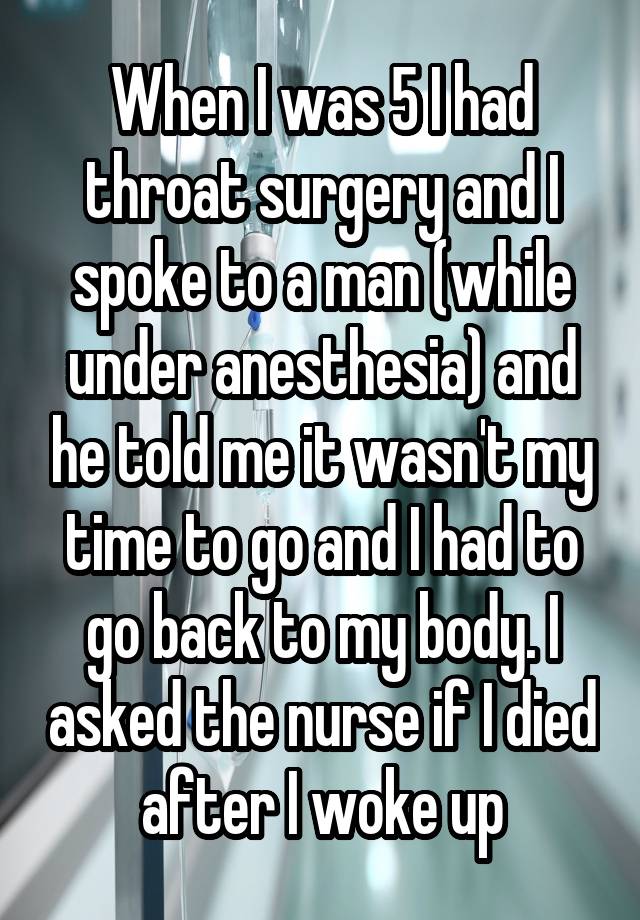 confessions under anesthesia 